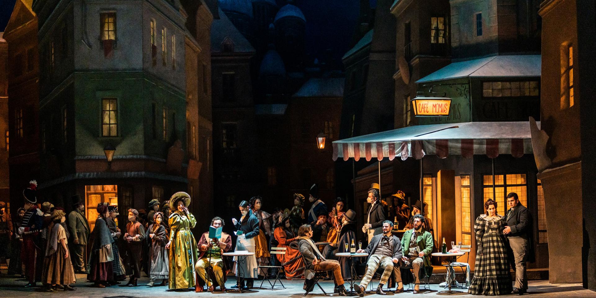 Foto di scena de La bohème (foto Andrea Macchia)