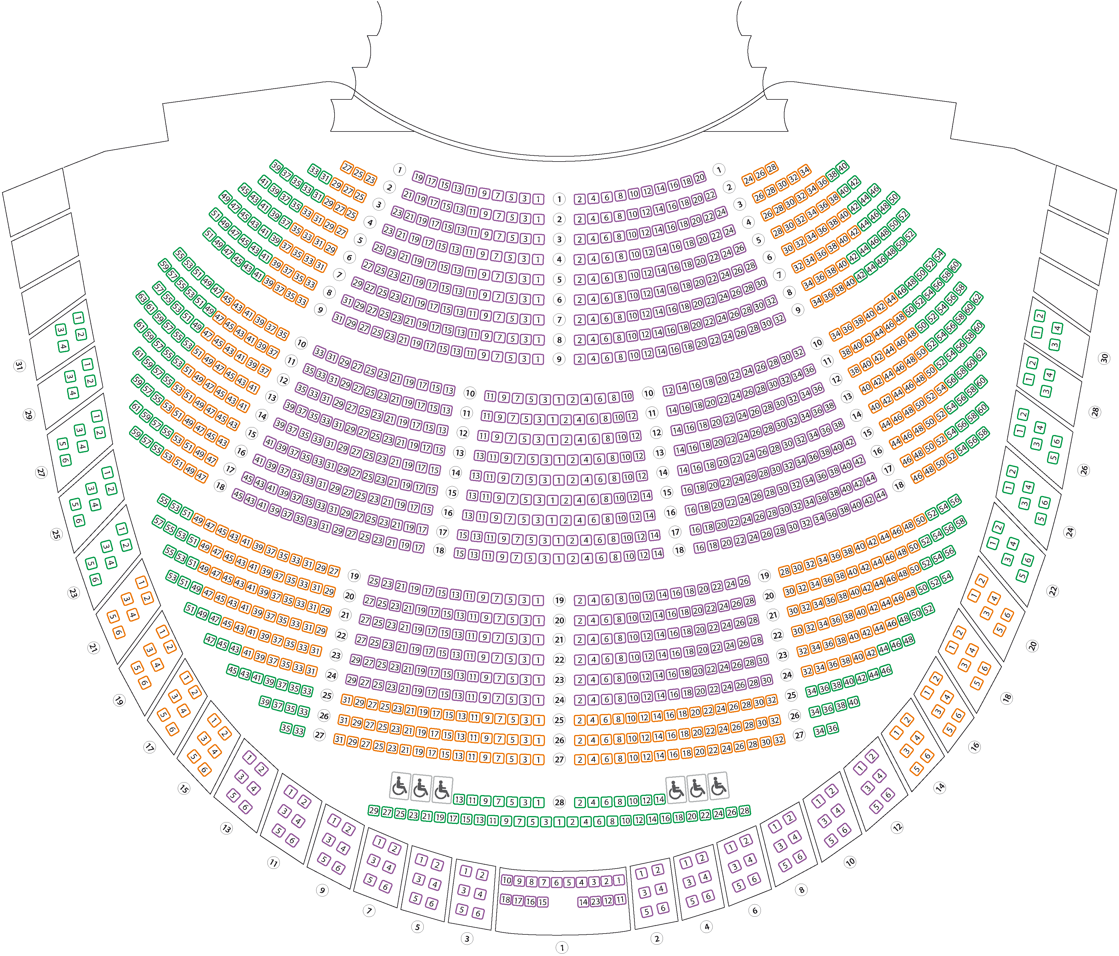 Floorplan of the auditorium | Teatro Regio Torino