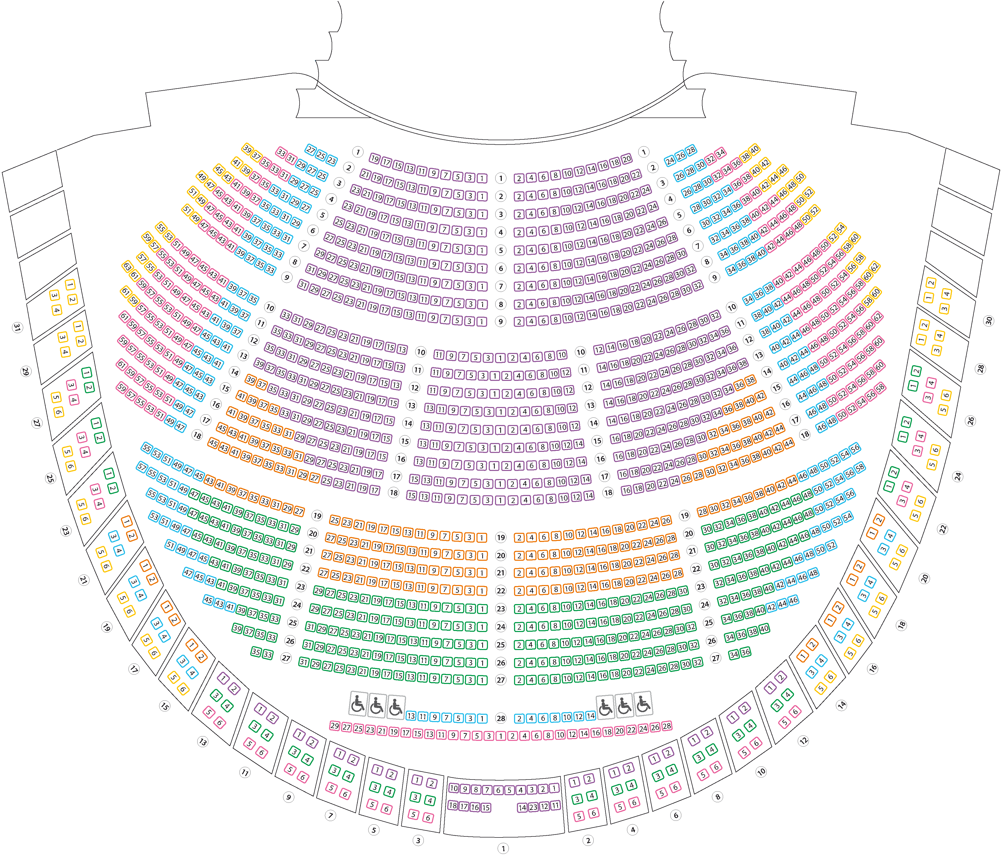 Floorplan of the auditorium | Teatro Regio Torino